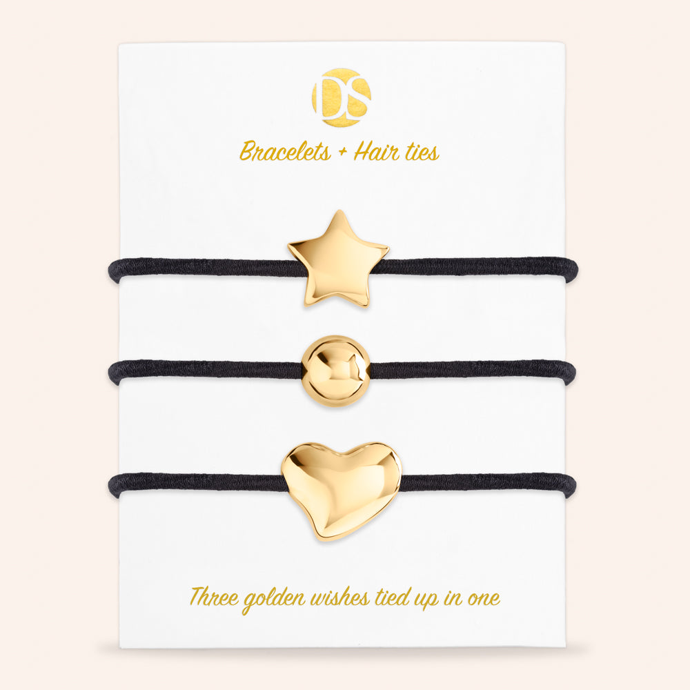 "Glow & Go" Hair Ties & Bracelet Jewels - Set of 3