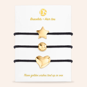 "Glow & Go" Hair Ties & Bracelet Jewels - Set of 3