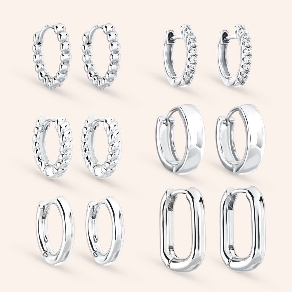 The Vibe Huggie Earrings - Set of 6