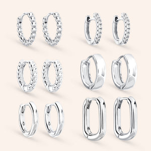 The Vibe Huggie Earrings - Set of 6