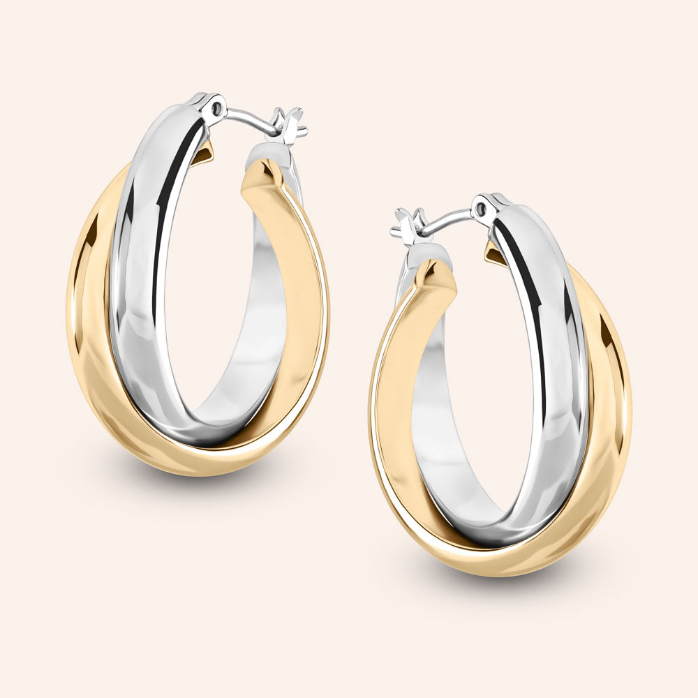 The Meridian Two-Tone 1.45" Hoops