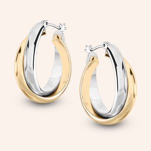 The Meridian Two-Tone 1.45" Hoops