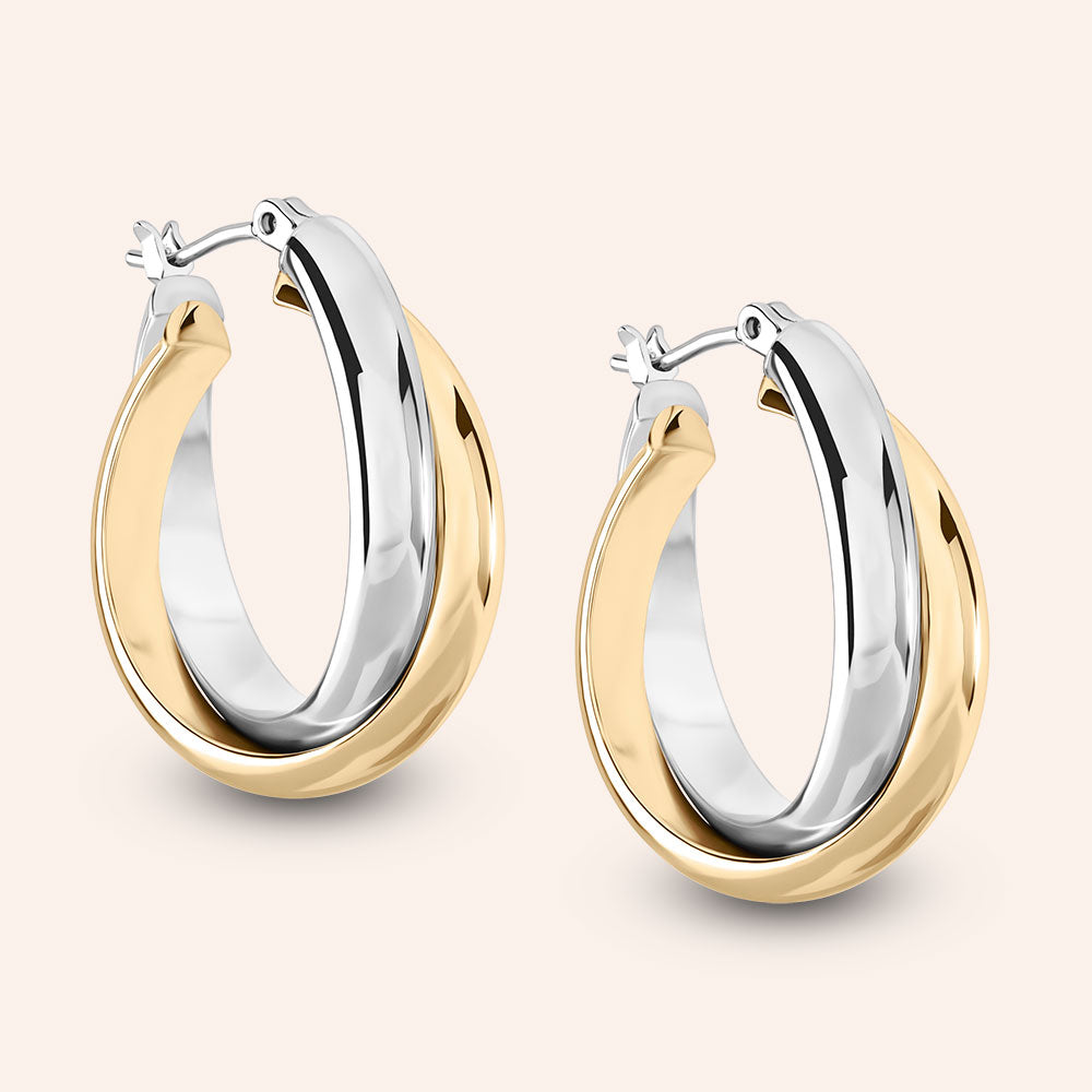 The Meridian Two-Tone 1.45" Hoops