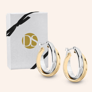 The Meridian Two-Tone 1.45" Hoops