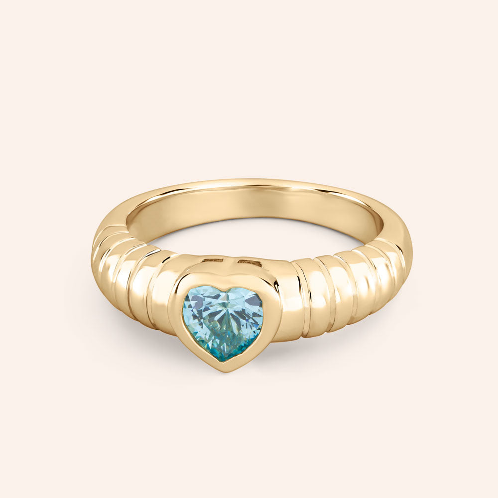Mirage Bezel Set Heart Ring