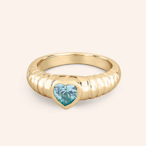 Mirage Bezel Set Heart Ring