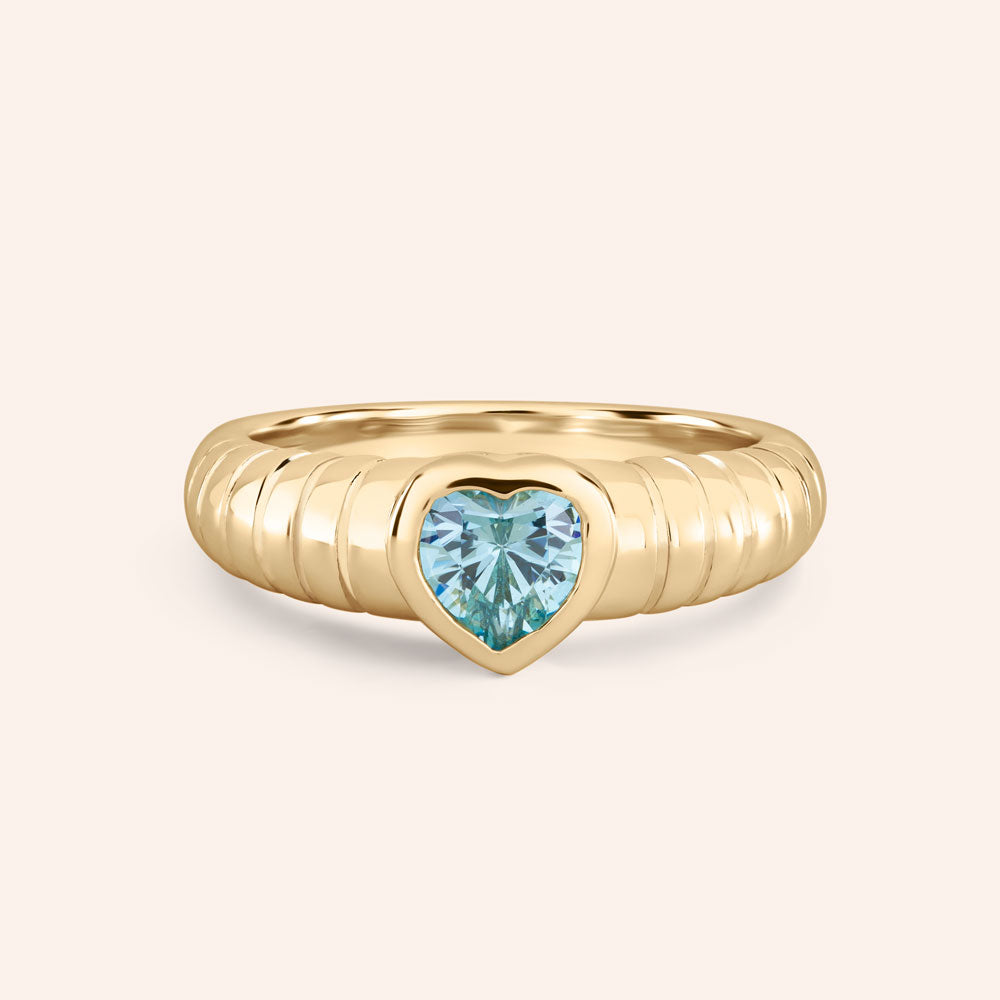 Mirage Bezel Set Heart Ring