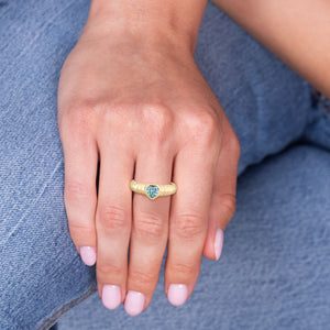 Mirage Bezel Set Heart Ring