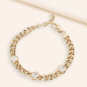 Jolene Station Curb Chain Bracelet