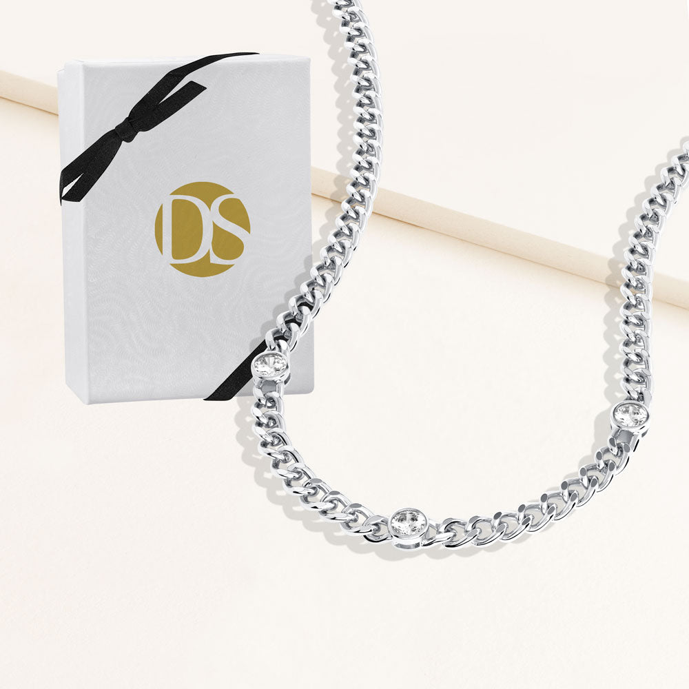 Jolene Station Curb Chain Necklace