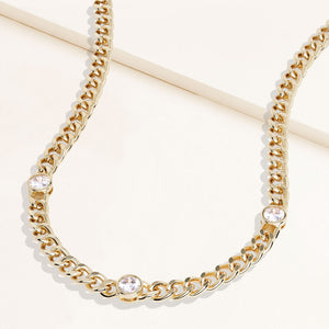 Jolene Station Curb Chain Necklace