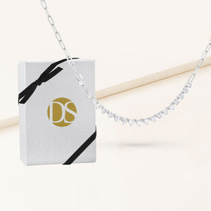 Sophia Tennis and Clip Chain Necklace