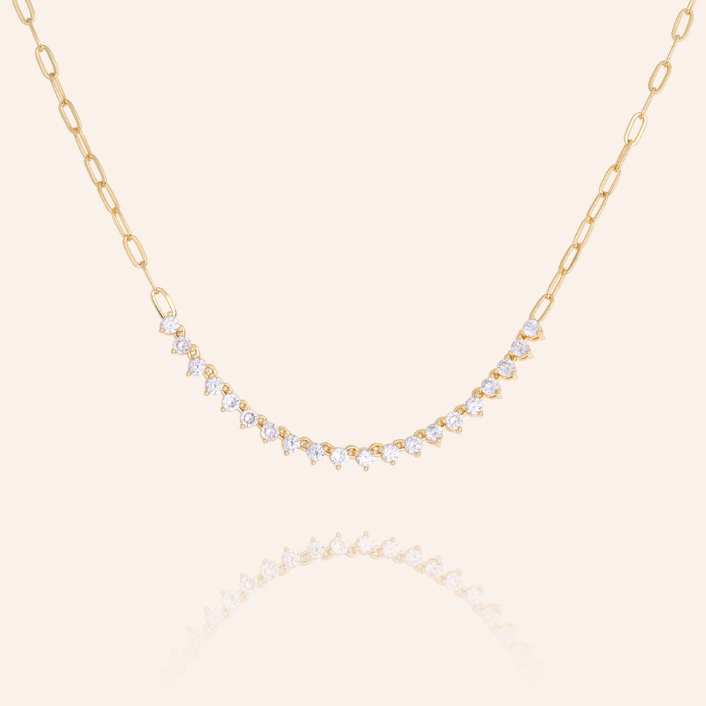 Sophia Tennis and Clip Chain Necklace
