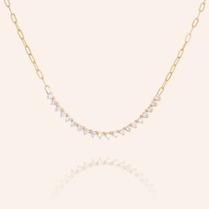 Sophia Tennis and Clip Chain Necklace