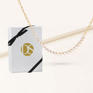 Sophia Tennis and Clip Chain Necklace