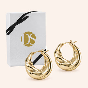 Demi Twisted 0.78" Hoop Earrings