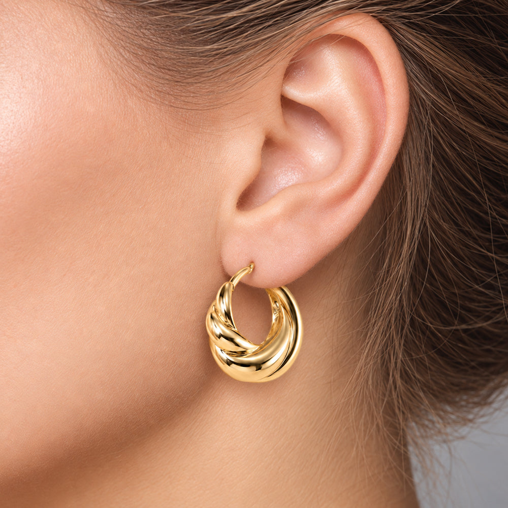Demi Twisted 0.78" Hoop Earrings