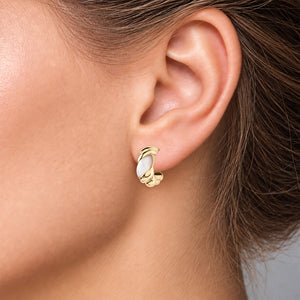 Avery Mother of Pearl 0.78" Hoop Earrings