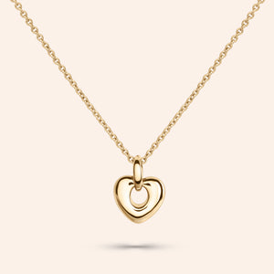 Darling Puffy Heart Pendant Necklace