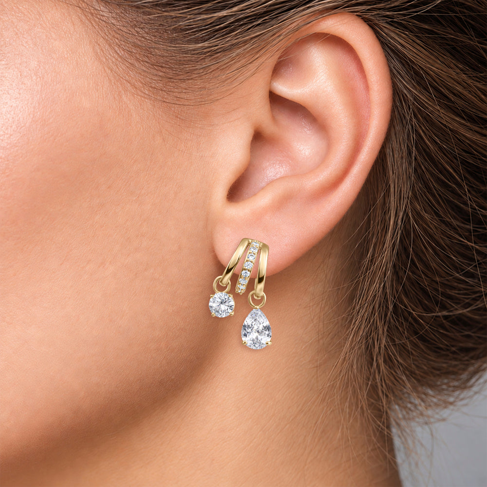 Lia Prong Set 1" Hoop Earrings