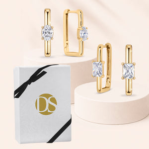 Dalia Duo Hoop Earrings - Set of 2 Pairs