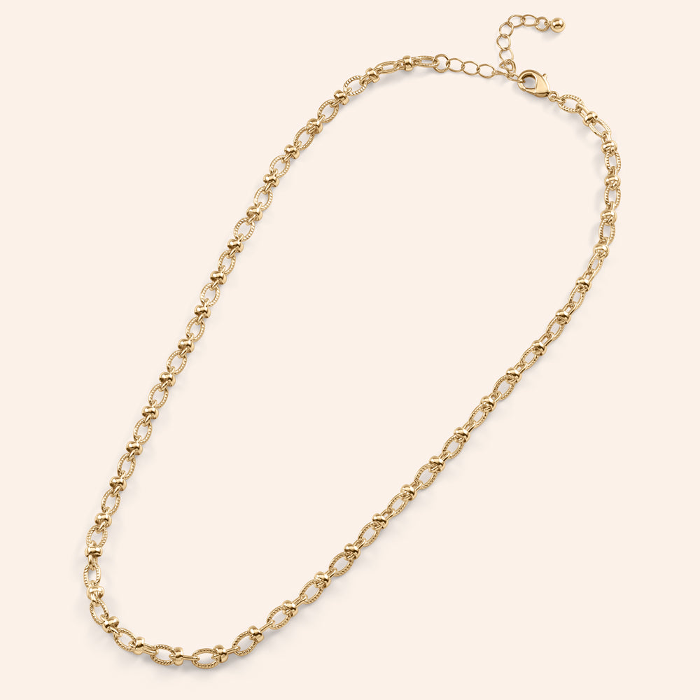 The Verona Textured Oval Link Chain
