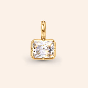 The Icon Solitaire Clip-On Emerald Charm