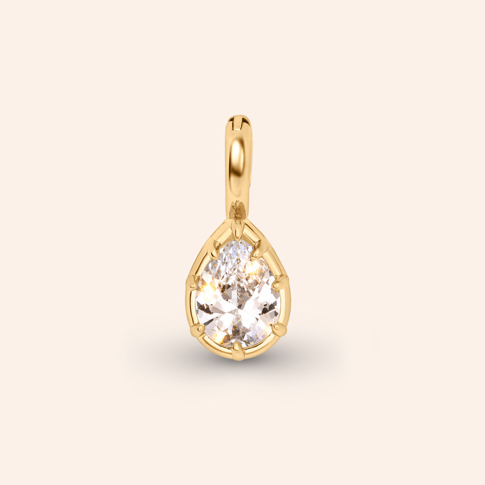 The Icon Solitaire Clip-On Pear Charm