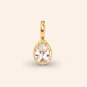 The Icon Solitaire Clip-On Pear Charm