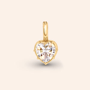 The Icon Solitaire Clip-On Heart Charms