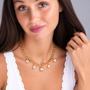 The Icon Solitaire Clip-On Oval Charm