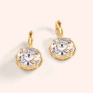 The Icon Solitaire Clip-On Oval Charm