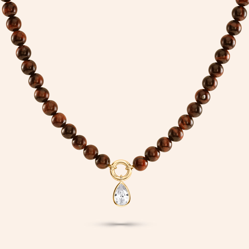 Stop & Stare Semi-precious Charm Pendant Necklace