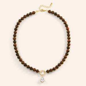 Stop & Stare Semi-precious Charm Pendant Necklace