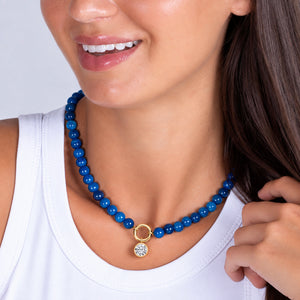 Stop & Stare Semi-precious Charm Pendant Necklace