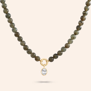 Stop & Stare Semi-precious Charm Pendant Necklace