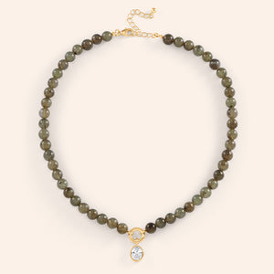 Stop & Stare Semi-precious Charm Pendant Necklace