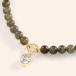 Stop & Stare Semi-precious Charm Pendant Necklace