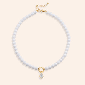 Stop & Stare Semi-precious Charm Pendant Necklace