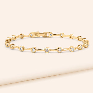On Repeat Bezel-Set Tennis Bracelet - Includes Extender