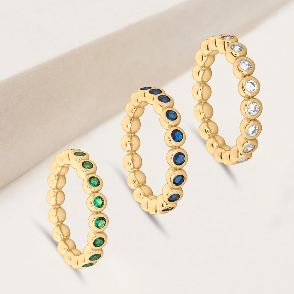 Adore Bezel-Set Eternity Rings - Set of 3