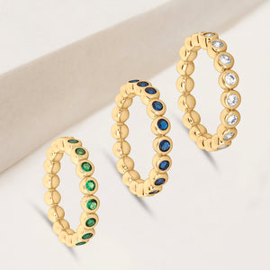 Adore Bezel-Set Eternity Rings - Set of 3