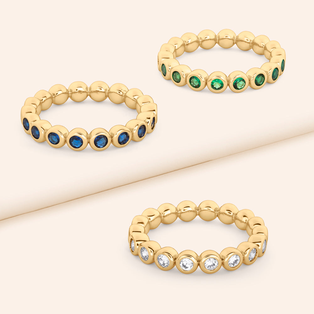 Adore Bezel-Set Eternity Rings - Set of 3