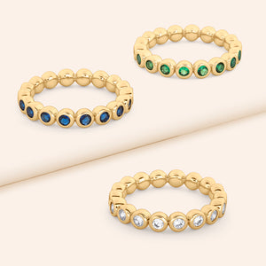 Adore Bezel-Set Eternity Rings - Set of 3