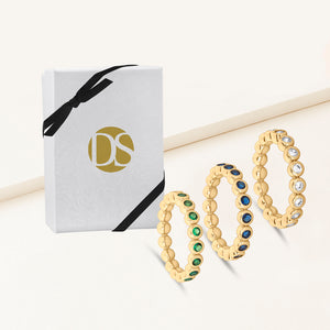 Adore Bezel-Set Eternity Rings - Set of 3