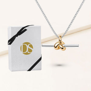 Knot Love Two-Tone Pendant Necklace