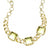 18K Yg Plated, Green Crystal Squares, Linked Candy Necklace