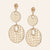 "Midnight Medallion" Sterling Silver Graduated Disc Drop Earrings