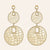 "Midnight Medallion" Sterling Silver Graduated Disc Drop Earrings