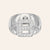 Rhodium Plated Sterling Silver Ds  White Cz Cube Charm Letter